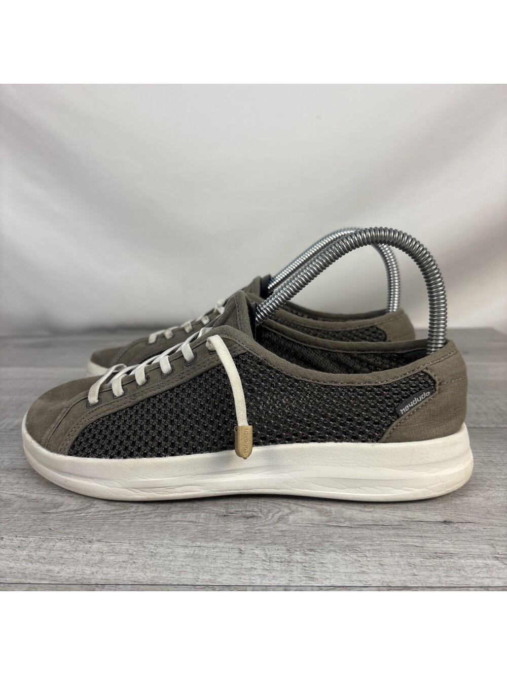 Hey Dude Women’s Dark Grey Mesh Casual Sneakers Size 7